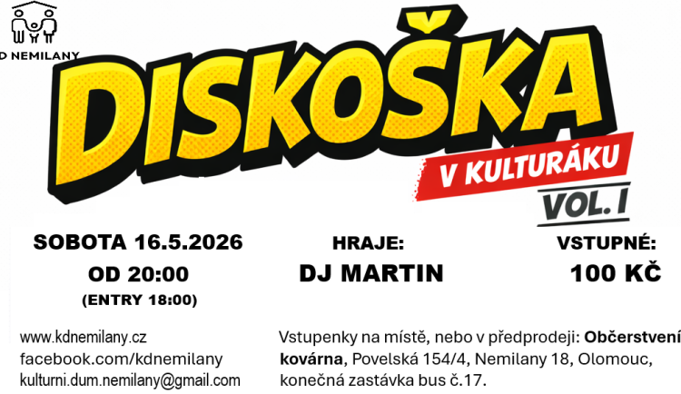 Diskoška v kulturáku VOL.I
