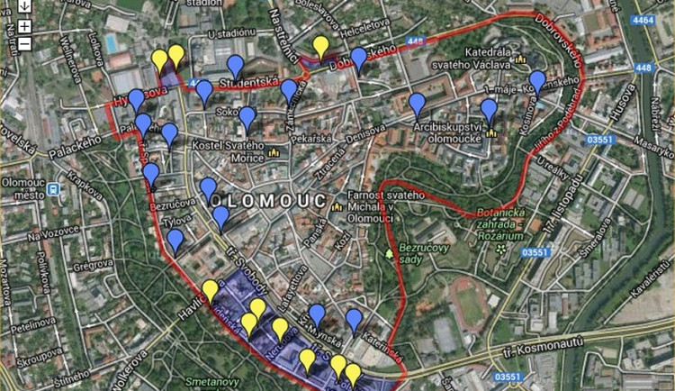 Zóna placeného parkování v Olomouci