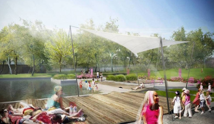 Vizualizace nové podoby rozária Autor: Atelier zahradní a krajinářské architektury Zdeněk Sendler