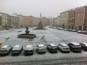 Husté sněžení zaskočilo Olomoucký kraj