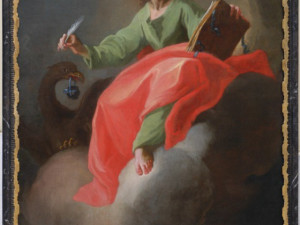 Sv. Jan Evangelista, 1765–1770 (?) Olej, plátno; Boleradice, kostel sv. Jana Křtitele, boční oltář