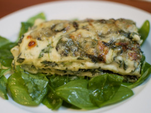 Domácí lasagne se špenátem