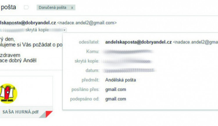 kopie emailu