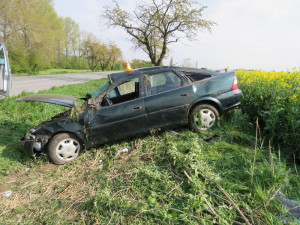 Z hrozivě vypadající havárie vyvázla řidička jen s lehkým zraněním
