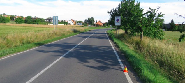 Místo střetu auta s chodkyní