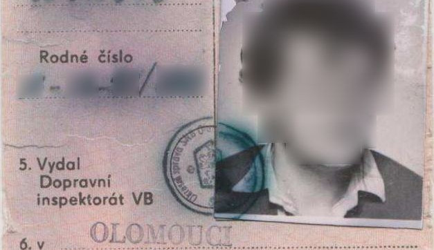 Padělaný řidičský průkaz