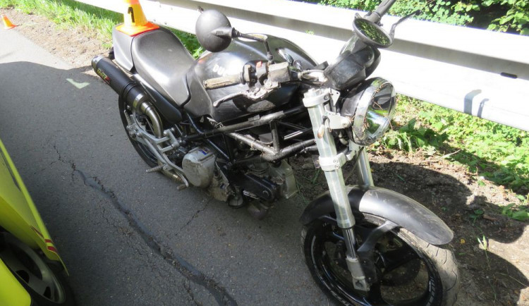 Dopravní nehoda motorkářky u Konice