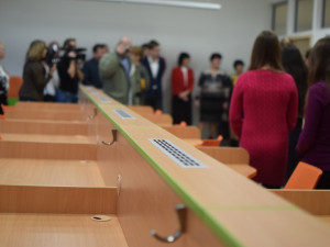 Učebna v nově otevřené přístavbě