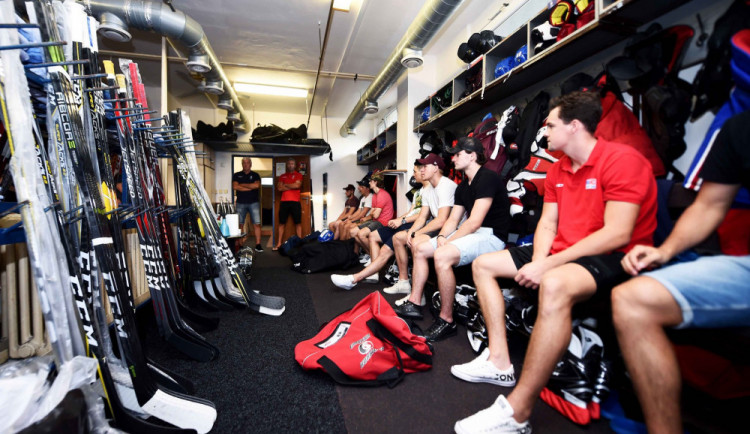 FOTO: Česká hokejová reprezentace trénuje v Přerově, v nominaci je osm hráčů z NHL