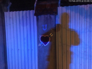 Zamilovaný muž namaloval na sloup v Polské ulici srdíčko, přistihli ho u toho ale strážníci