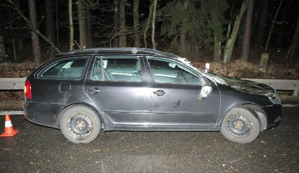 Vítr komplikoval na Hradecku i dopravu, po pádu stromu bourala tři auta