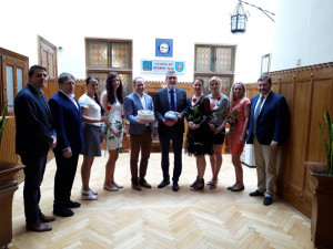FOTO/VIDEO: Olomoucké volejbalové mistryně přijal na radnici primátor