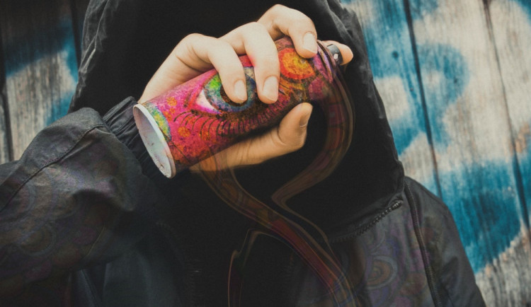 Vandal nasprejoval vulgární nápis na zděný plot rodinného domu. Za mřížemi může strávit až rok