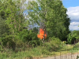 AKTUÁLNĚ: U Kláštěrního Hradiska vypukl požár