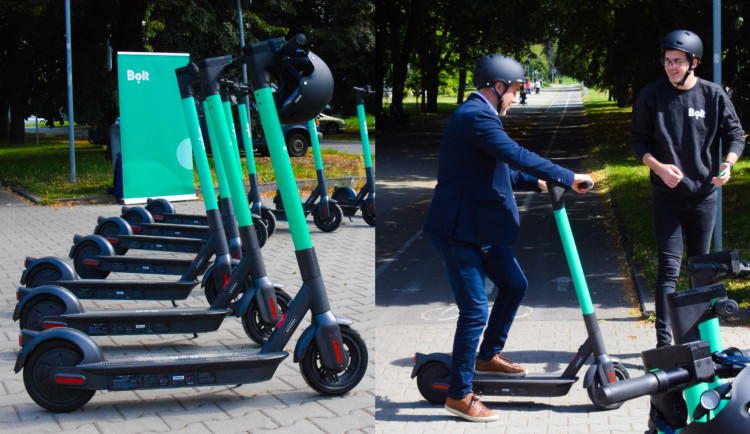 V Olomouci se spustil provoz elektrických koloběžek Bolt