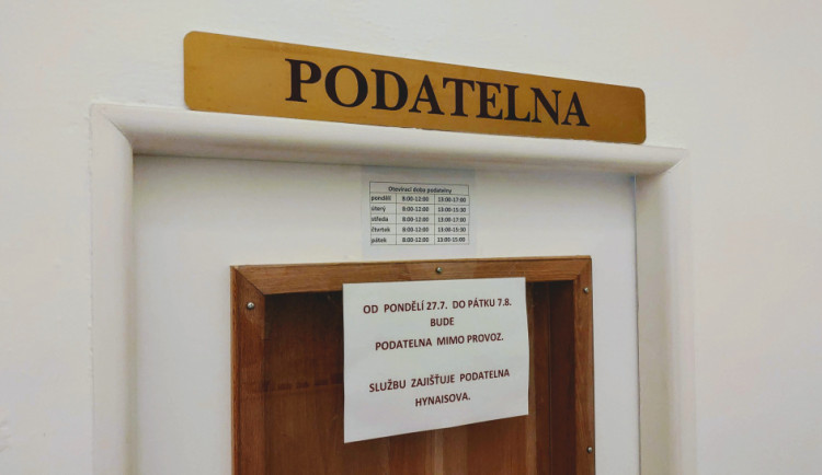 Podatelna na olomoucké radnici bude dočasně mimo provoz