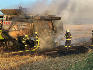 Požár kombajnu