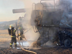 Požár kombajnu