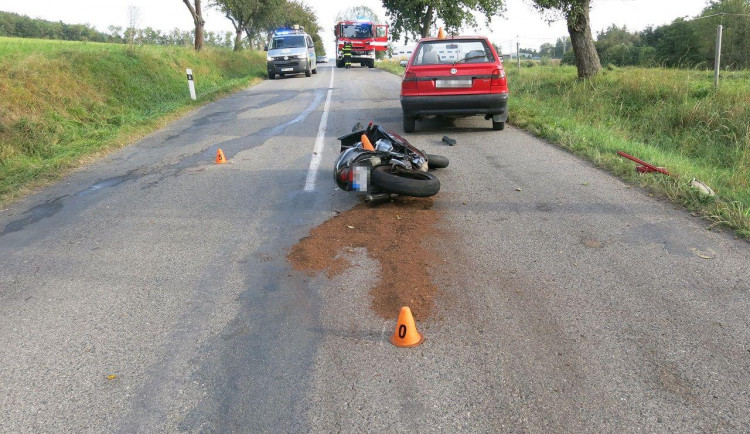 Foto z místa nehody Konice