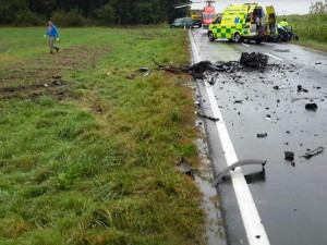 Při pondělní nehodě u Štěpánova se zranilo sedm lidí, jeden těžce