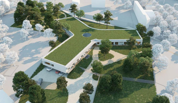 Vizualizace nového domova pro seniory.