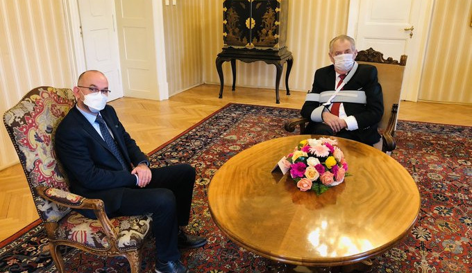 Prezident Miloš Zeman a Jan Blatný