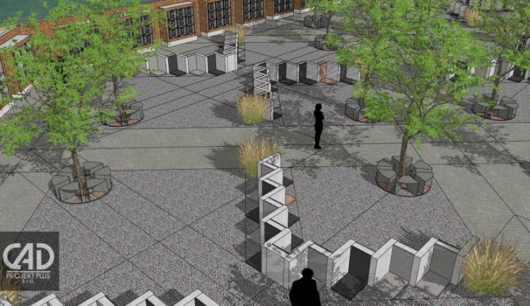 Vizualizace nové části hřbitova.