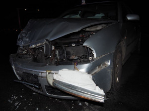 Na křižovatce u Zábřehu se srazili dvě auta