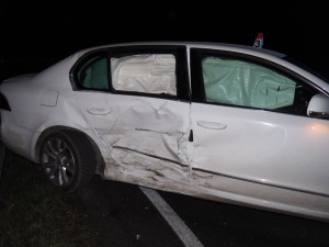 Na křižovatce u Zábřehu se srazili dvě auta