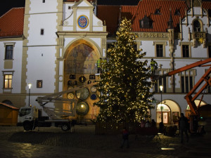 FOTO: Olomoucký vánoční stromeček se rozsvítil. Podívejte se, jak letos vypadá