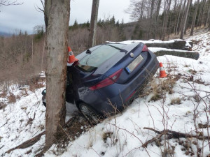 Nehoda u Bělé pod Pradědem.