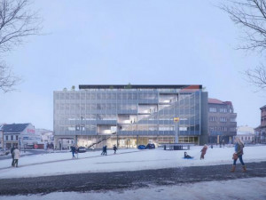 Výstava představuje návrhy na rekonstrukci administrativní budovy Emos