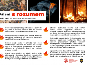 Hasiči doporučují pálení klestí na zahradě předem nahlásit