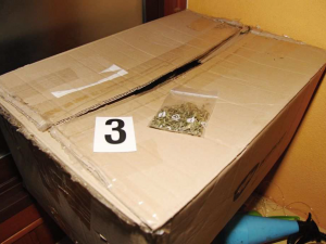 Policie našla v bytě v Hranicích krabice se třemi kilogramy marihuany