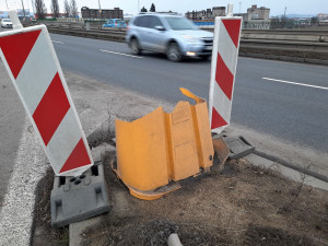 Na dopravní tepně v Olomouci bude instalován nový tlumič nárazu