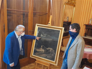 Zámek v Čechách pod Kosířem získal nový obraz Mánesa a hraběte Tarouca