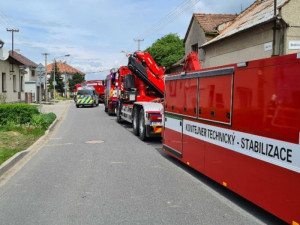 V Křelově na Olomoucku se zřítila část zdi domu, nikdo nebyl zraněn
