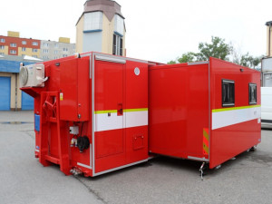 Profesionální hasiči dostali týlové kontejnery. Prostor lze rozšířit vysunutím bočního modulu