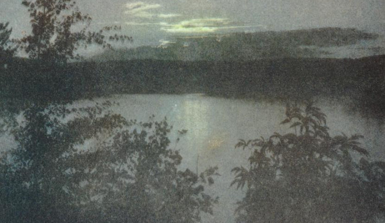 Nokturno. Barevný gumotisk, V. J. Bufka 1908, Moravská galerie v Brně, převzato z publikace Antonína Dufka v Torstu.