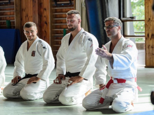 České judo budou v Tokiu reprezentovat David Klammert a Lukáš Krpálek. Šéftrenérem reprezentace je Petr Lacina (vpravo)