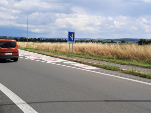 Dopravní značení u únikové zóny pod mohelnickým kopcem se dočká obnovy