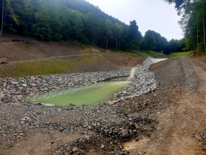 Ze studánky u Stražiska na Prostějovsku teče bílá voda. Může za to vápenec