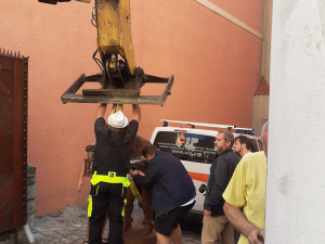 Do výklenku olomoucké Vily Primavesi se po 70 letech vrátila socha ponocného