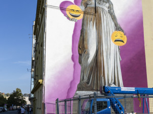 Dílo italského umělce Ozma má vyvolat diskuzi o umění ve veřejném prostoru