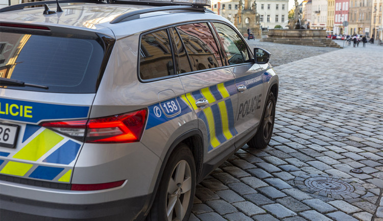 Policejní hlídka v centru Olomouce - ilustrační foto