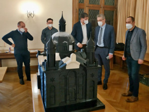 Odborníci na 3D tiskárně vyrobili model bývalé synagogy v Olomouci