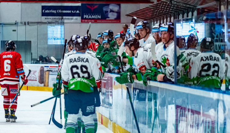 Utkání HC Olomouc - BK Mladá Boleslav narušil divák pod vlivem alkoholu - ilustrační foto ze zápasu