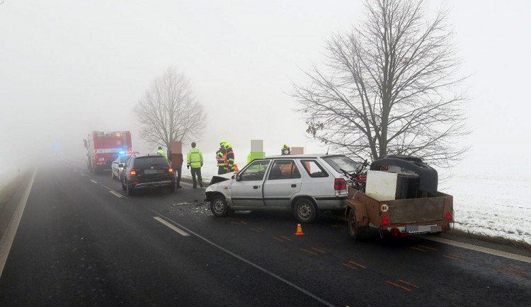 Policisté na tahu mezi Olomouci a Šternberkem řešili dvě velmi podobné nehody