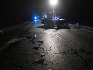 Čelní srážka u Horní Moštěnice: jeden z řidičů při nehodě zemřel