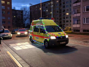 Předvánoční jízda dobrovolných hasičů v Přerově